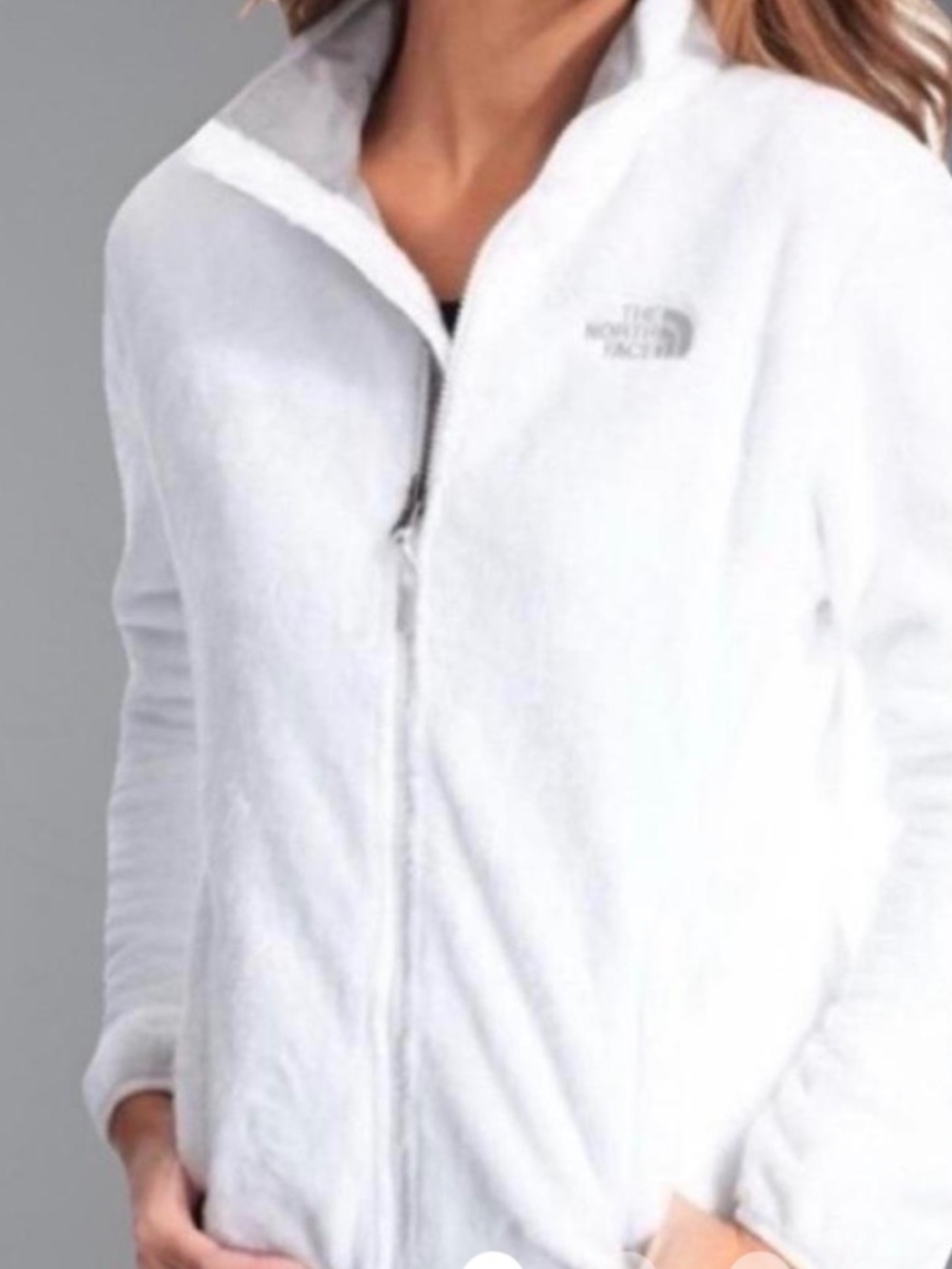 The North Face White Osito Full Zip Shaggy Fleece Jacket Women's Outdoors -Large